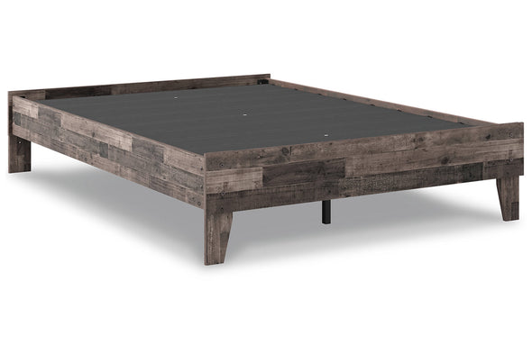 Neilsville Multi Gray Full Platform Bed -  - Luna Furniture