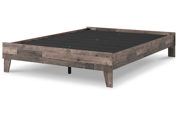 Neilsville Multi Gray Queen Platform Bed -  - Luna Furniture