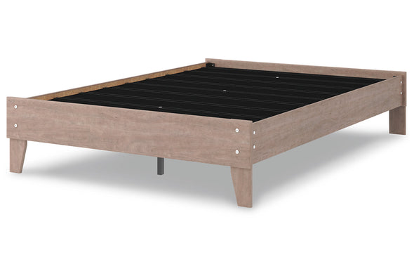 Flannia Gray Full Platform Bed -  - Luna Furniture