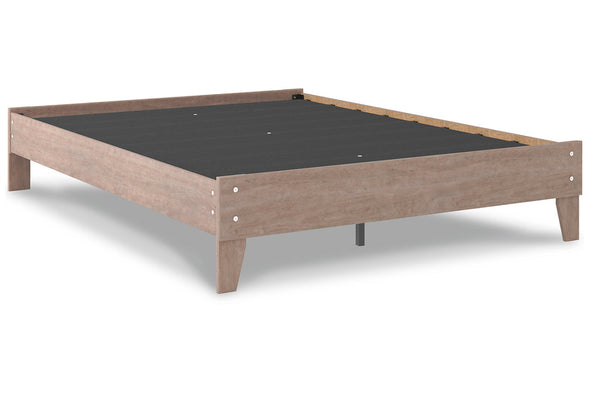 Flannia Gray Queen Platform Bed -  - Luna Furniture
