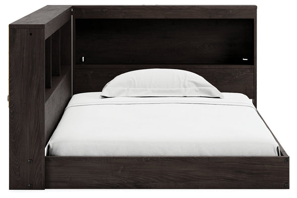Piperton Brown Twin Bookcase Storage Bed