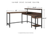 Arlenbry Gray Home Office L-Desk with Storage -  - Luna Furniture