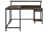 Arlenbry Gray Home Office L-Desk with Storage -  - Luna Furniture