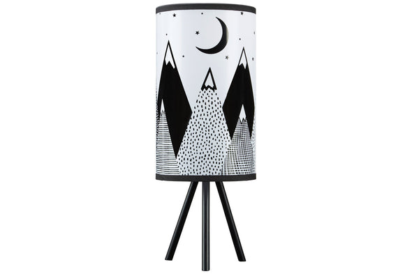 Manu White/Black Table Lamp -  - Luna Furniture