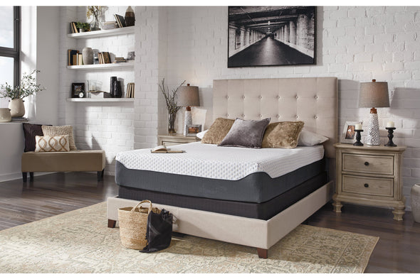 12 Inch Chime Elite White/Gray Full Memory Foam Mattress in a box -  - Luna Furniture