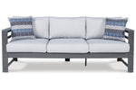 Amora Charcoal Gray Outdoor Sofa with Cushion