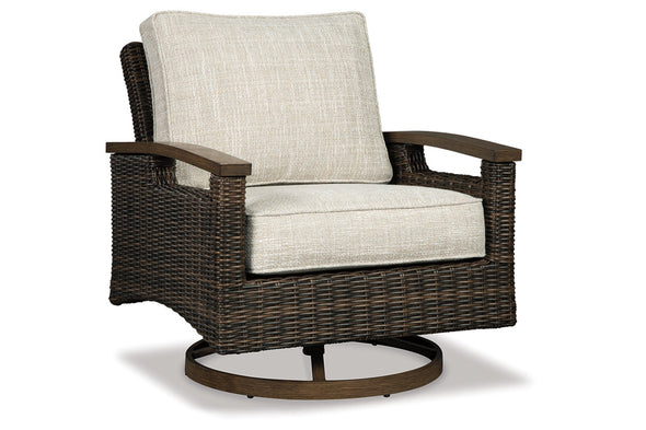 Paradise Trail Medium Brown Swivel Lounge Chair, Set of 2
