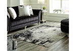 Zekeman Black/Cream/Gray Large Rug -  - Luna Furniture