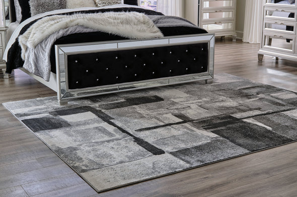 Brycebourne Black/Cream/Gray Medium Rug -  - Luna Furniture