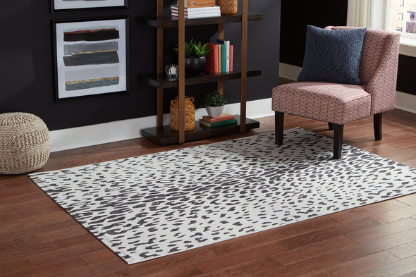 Samya Black/White/Gray Medium Rug -  - Luna Furniture