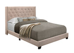 Barzini Beige King Upholstered Bed - Luna Furniture
