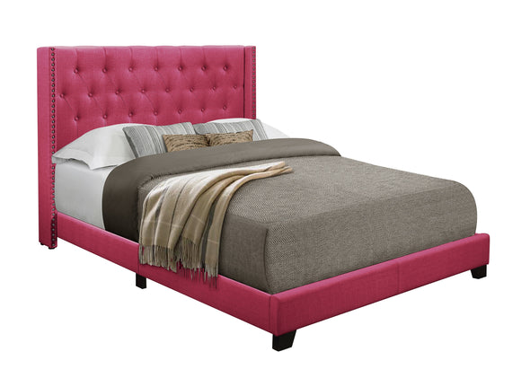 Barzini Pink Full Upholstered Bed - Luna Furniture