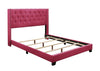 Barzini Pink King Upholstered Bed - Luna Furniture