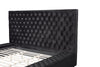 Prague Black Velvet Queen Upholstered Storage Platform Bed