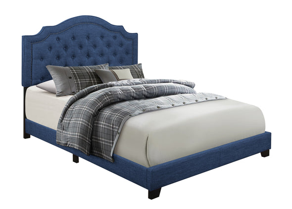 Sandy Blue Queen Upholstered Bed