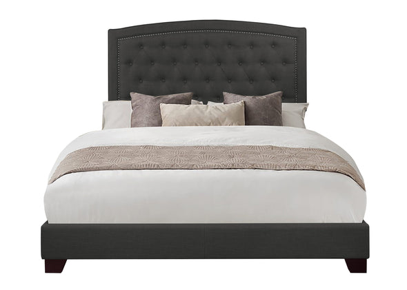 Linda Dark Gray Queen Upholstered Bed