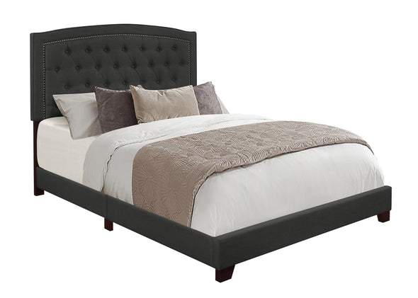 Linda Dark Gray Queen Upholstered Bed