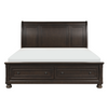 Begonia Grayish Brown Queen Sleigh Storage Platform Bed - Luna Furniture