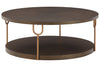 Brazburn Dark Brown/Gold Finish Coffee Table -  - Luna Furniture