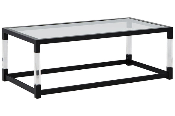 Nallynx Metallic Gray Coffee Table -  - Luna Furniture