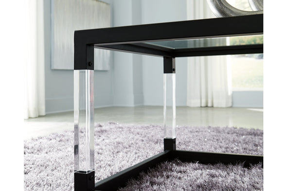 Nallynx Metallic Gray Coffee Table -  - Luna Furniture