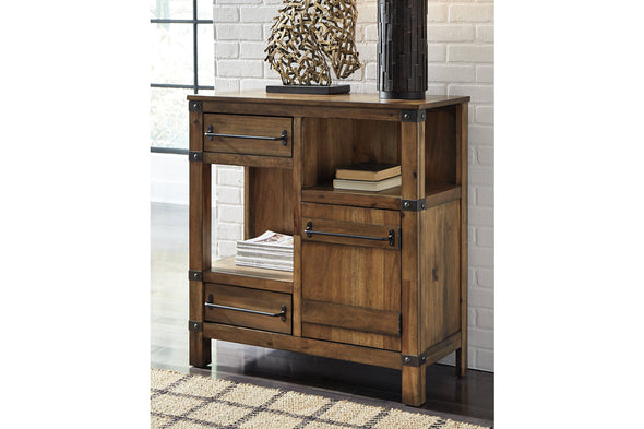 Roybeck Light Brown/Bronze Accent Cabinet -  - Luna Furniture