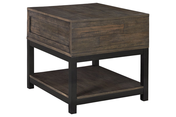Johurst Grayish Brown End Table -  - Luna Furniture