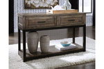 Johurst Grayish Brown Sofa/Console Table -  - Luna Furniture