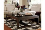 Watson Dark Brown Coffee Table - Ashley - Luna Furniture
