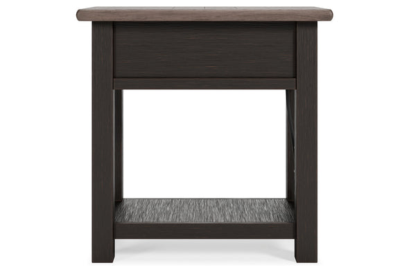 Tyler Creek Two-tone Chairside End Table -  - Luna Furniture