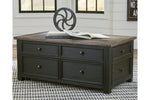 Tyler Creek Grayish Brown/Black Coffee Table with Lift Top -  - Luna Furniture