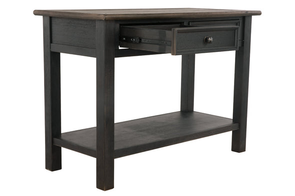 Tyler Creek Grayish Brown/Black Sofa/Console Table -  - Luna Furniture