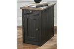 Tyler Creek Grayish Brown/Black Chairside End Table with USB Ports & Outlets -  - Luna Furniture