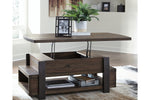 Vailbry Brown Coffee Table with Lift Top -  - Luna Furniture