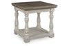 Havalance Gray/White End Table -  - Luna Furniture