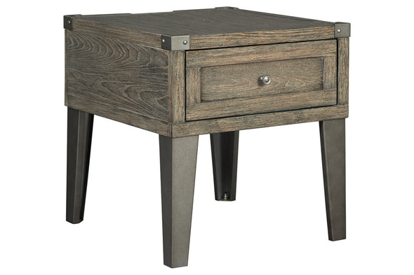 Chazney Rustic Brown End Table -  - Luna Furniture