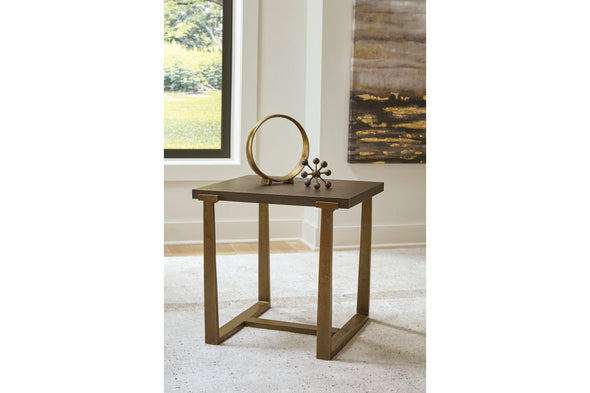 Balintmore Brown/Gold Finish End Table