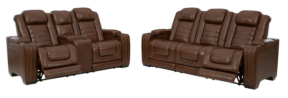 Backtrack Chocolate Power Reclining Living Room Set - Luna Furniture