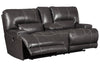 McCaskill Gray Power Reclining Loveseat with Console -  - Luna Furniture
