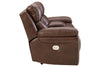 Edmar Chocolate Power Reclining Loveseat with Console -  - Luna Furniture