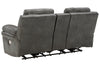 Edmar Charcoal Power Reclining Loveseat with Console -  - Luna Furniture
