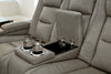 The Man-Den Gray Power Reclining Loveseat with Console -  - Luna Furniture