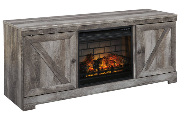 Wynnlow Gray 63" TV Stand with Electric Fireplace