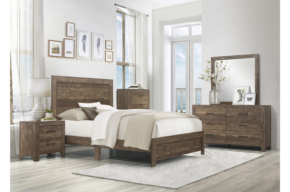 Corbin Brown Full Panel Bed - Luna Furniture