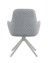 Abby Flare Arm Side Chair Light Grey and Chrome - 110322 - Luna Furniture