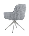 Abby Flare Arm Side Chair Light Grey and Chrome - 110322 - Luna Furniture