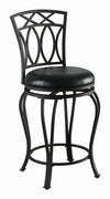 Adamsville Upholstered Swivel Counter Height Stool Black - 122059 - Luna Furniture