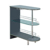 Adolfo 3-tier Bar Table Glossy Grey and Clear - 101073 - Luna Furniture