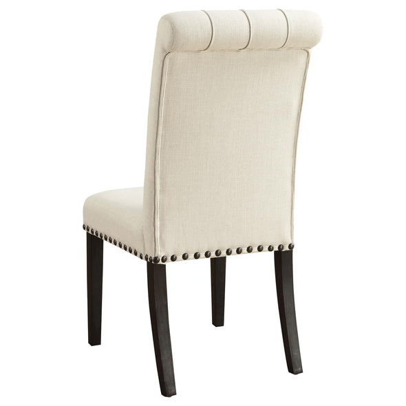 Alana Upholstered Side Chairs Beige and Smokey Black (Set of 2) - 107286 - Luna Furniture