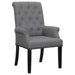 Alana Upholstered Tufted Arm Chair with Nailhead Trim - 115163 - Luna Furniture